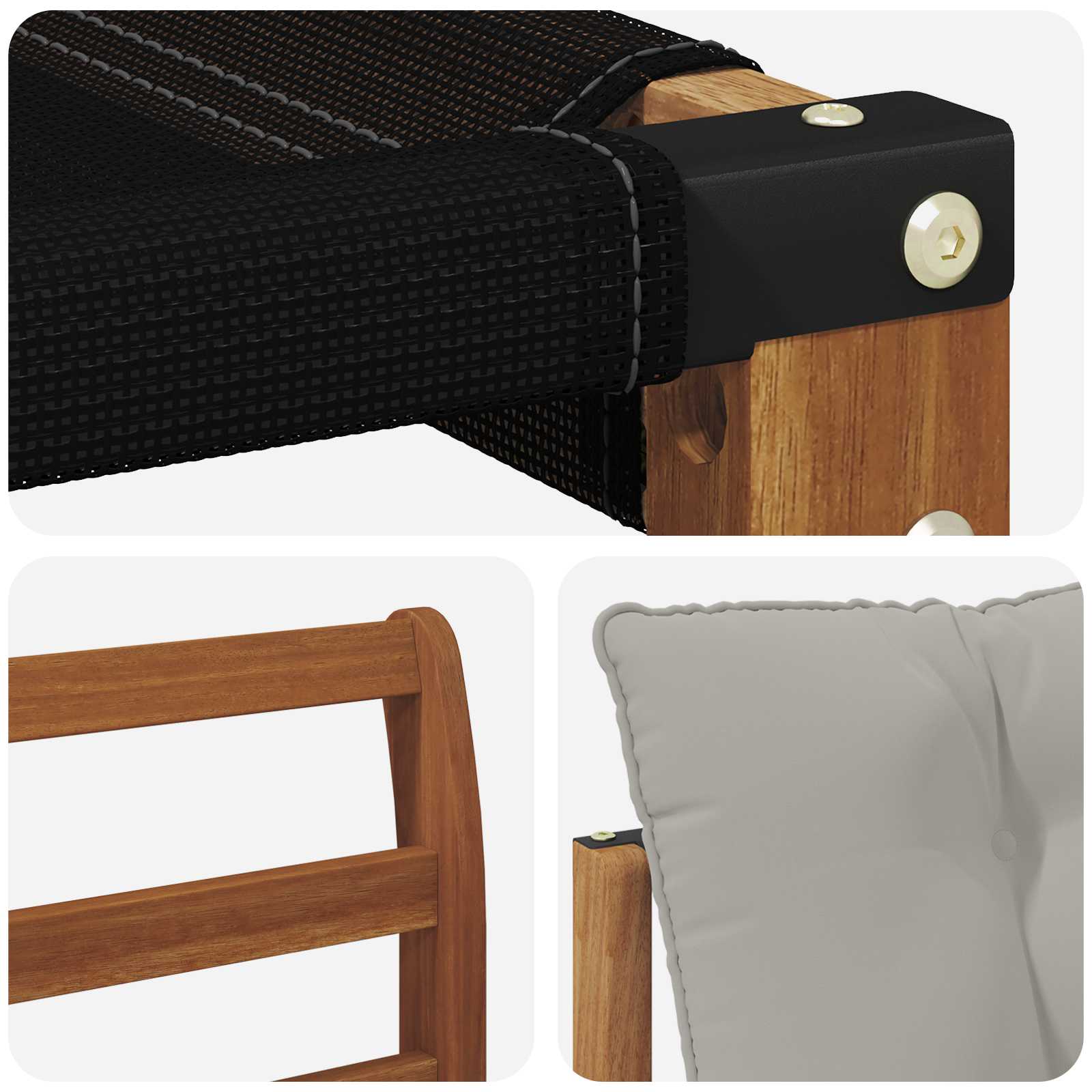 Set vanjskih sofa s jastukom 10 pcs Prirodna i svijetlo siva