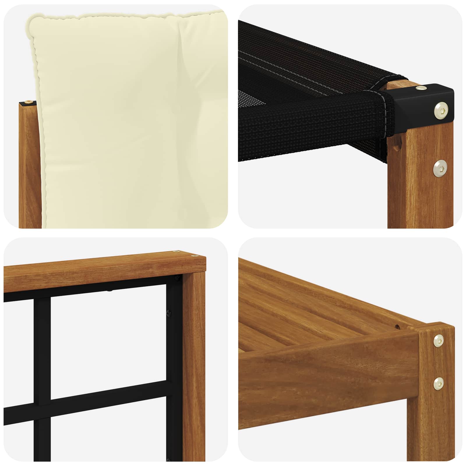 Set vanjskih sofa 19 pcs Prirodna i krem Čvrsto drvo akacije