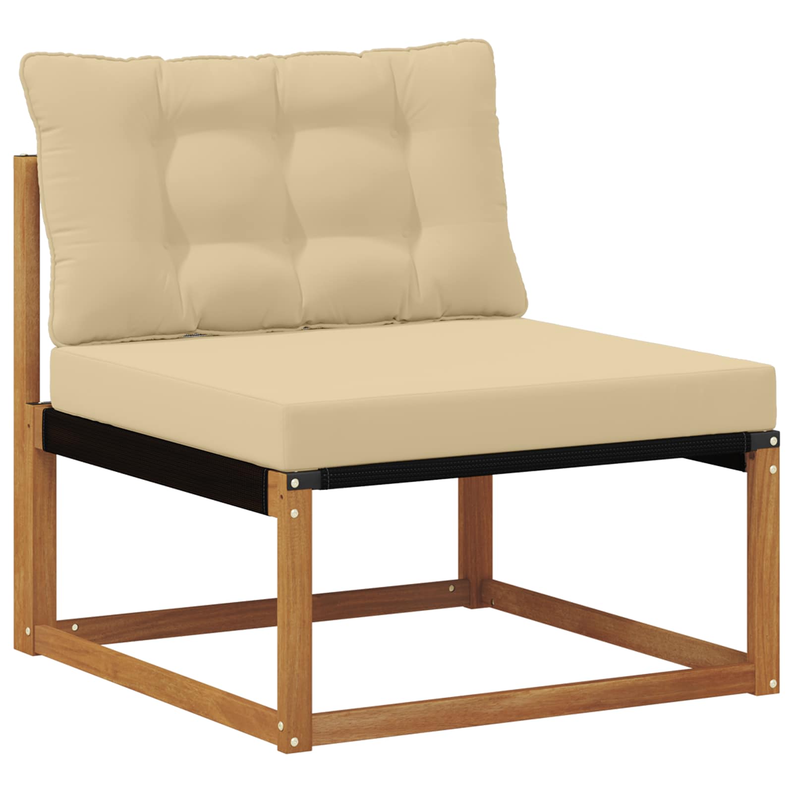 Set vanjskih sofa 22 pcs Prirodna i bež Čvrsto drvo akacije