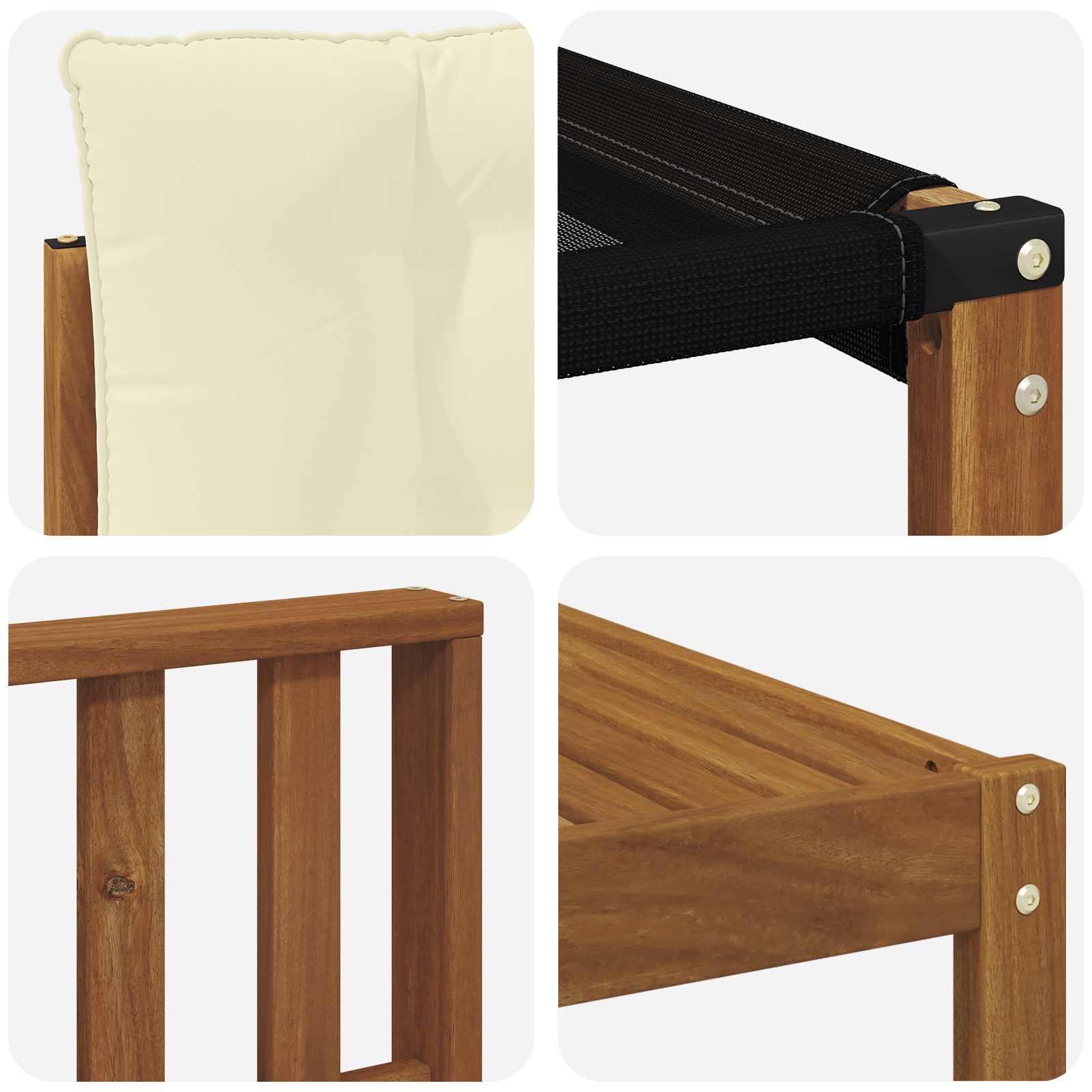 Set vanjskih sofa 22 pcs Prirodna i krem Čvrsto drvo akacije