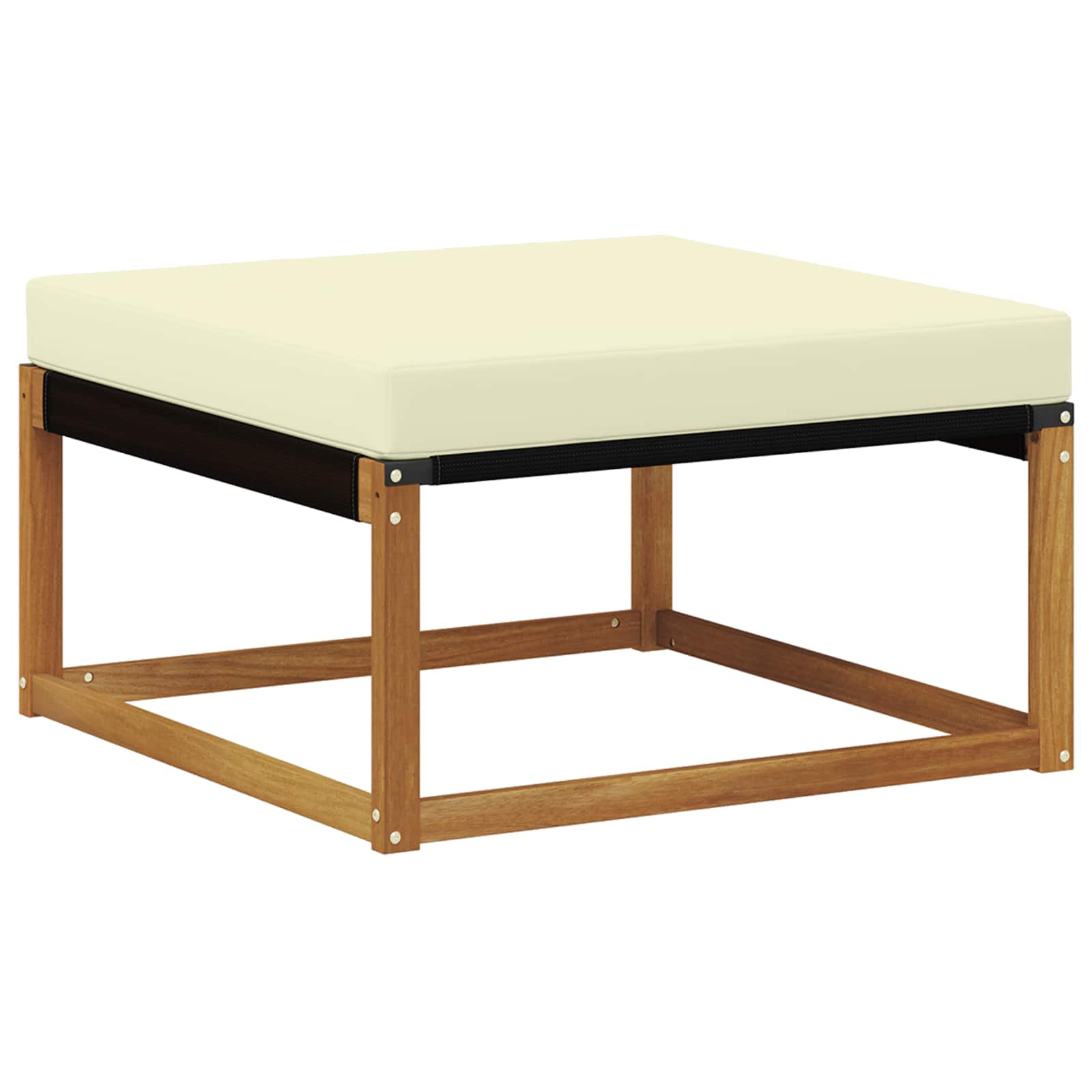 Set vanjskih sofa 9 pcs Prirodna i krem Čvrsto drvo akacije