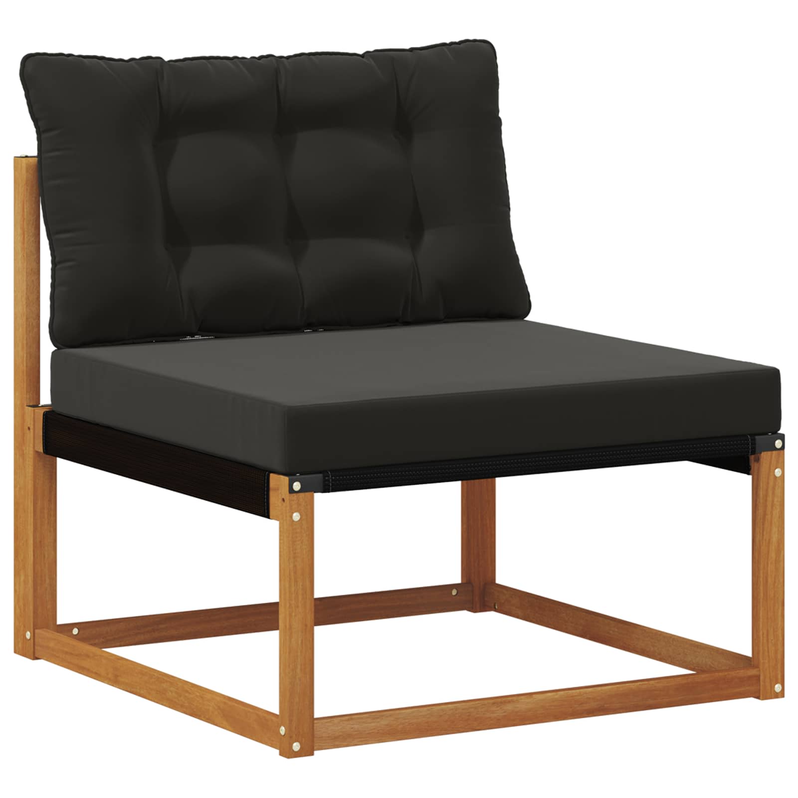 Set vanjskih sofa s jastukom 10 pcs Prirodna i crna