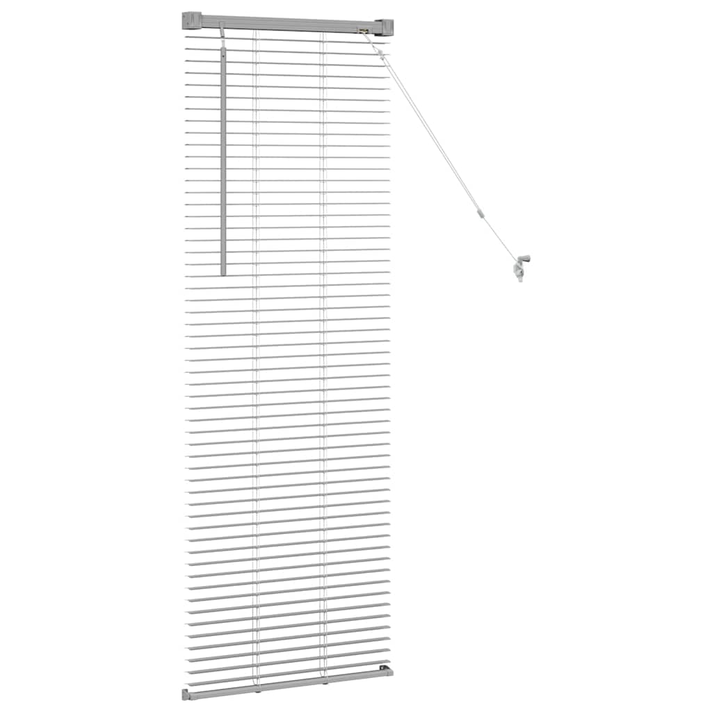 Venecijanski zastore Srebrno 130 x 45 cm Aluminij