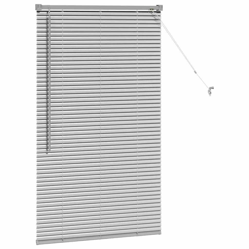 Venecijanski zastore Srebrno 130 x 80 cm Aluminij