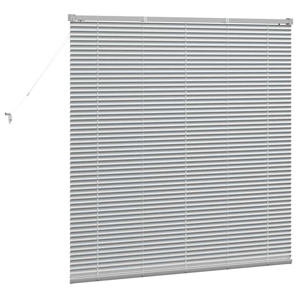 Venecijanski zastore Srebrno 130 x 135 cm Aluminij