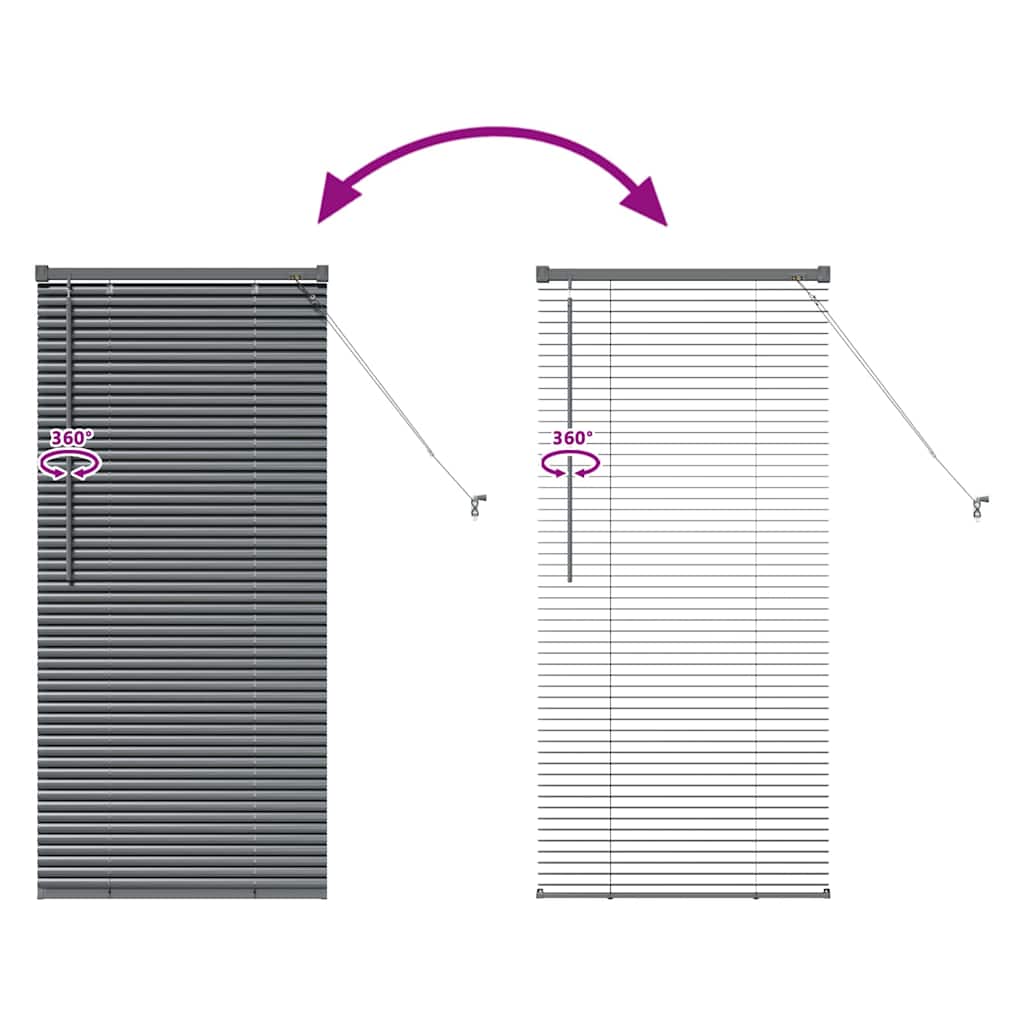 Venecijanski zastore Tamno siva 130 x 60 cm Aluminij