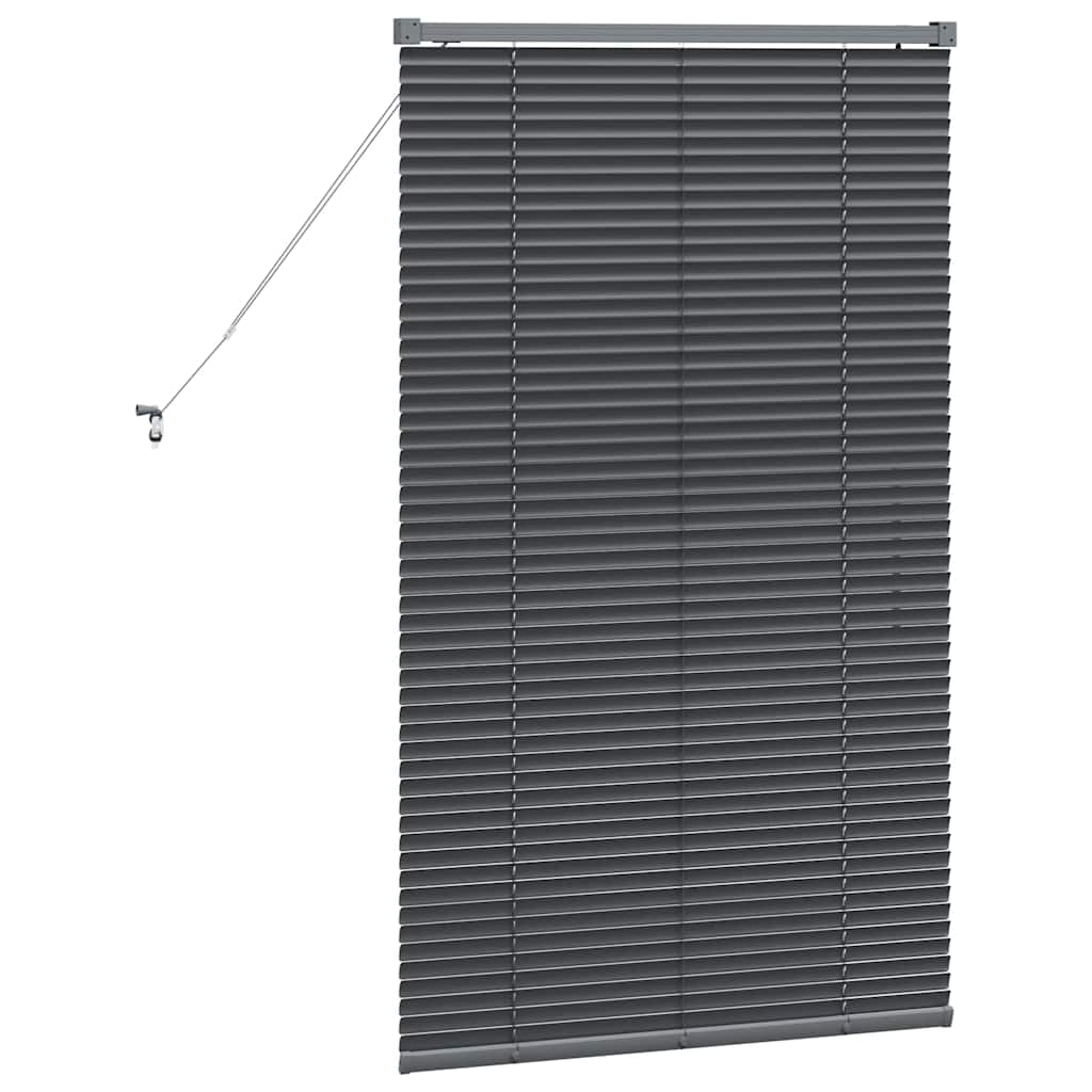 Venecijanski zastore Tamno siva 130 x 75 cm Aluminij