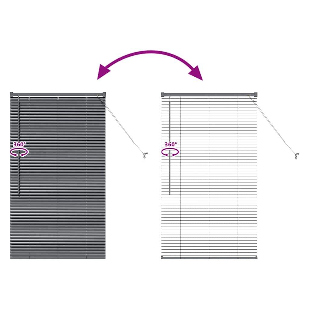 Venecijanski zastore Tamno siva 130 x 80 cm Aluminij