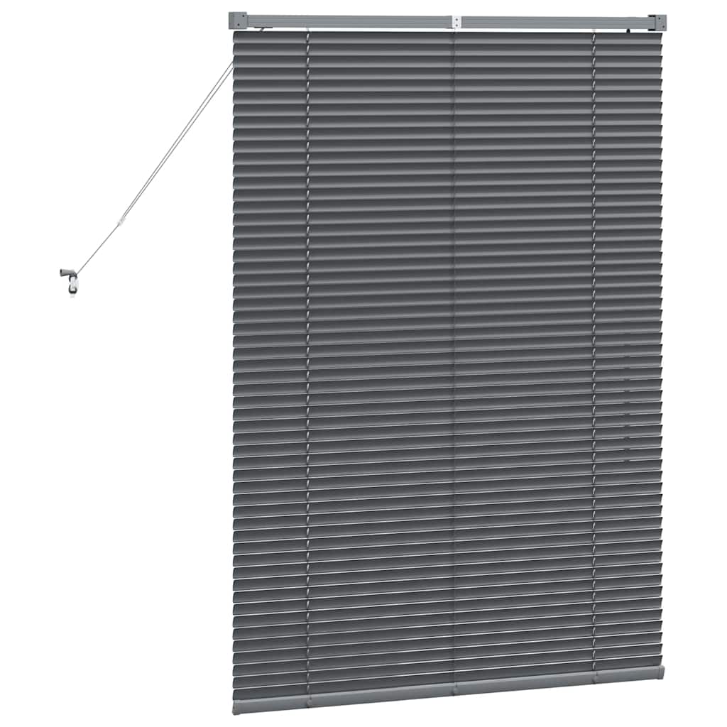 Venecijanski zastore Tamno siva 130 x 95 cm Aluminij