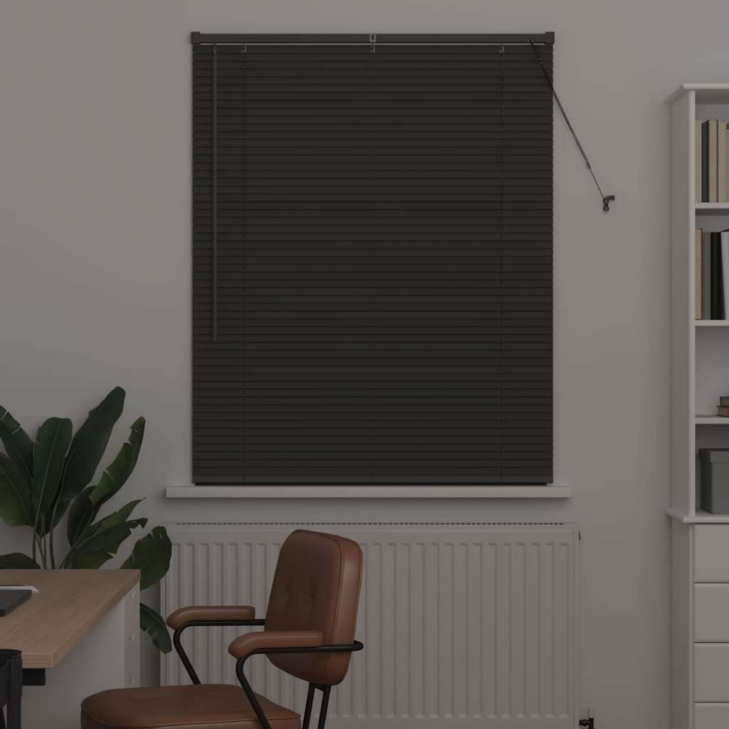 Venecijanski zastore Tamno siva 130 x 105 cm Aluminij