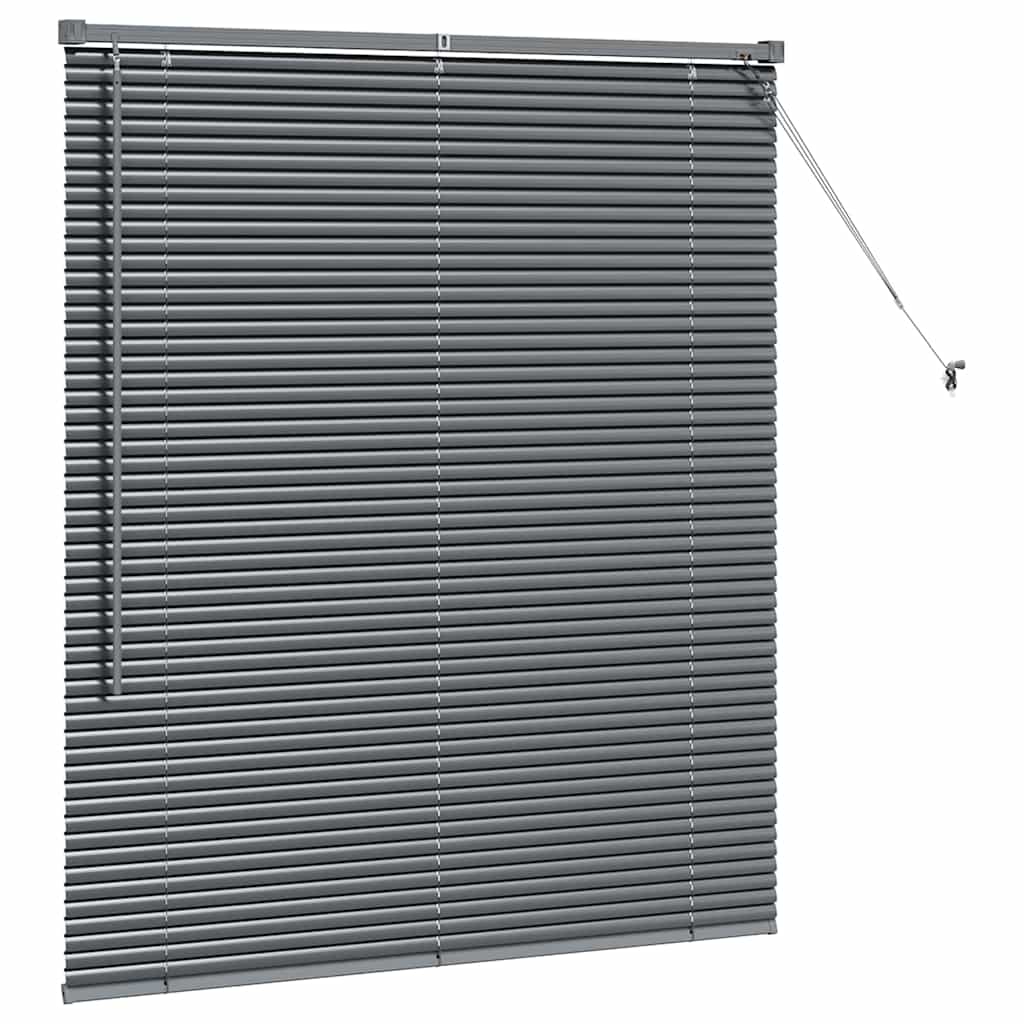 Venecijanski zastore Tamno siva 130 x 110 cm Aluminij