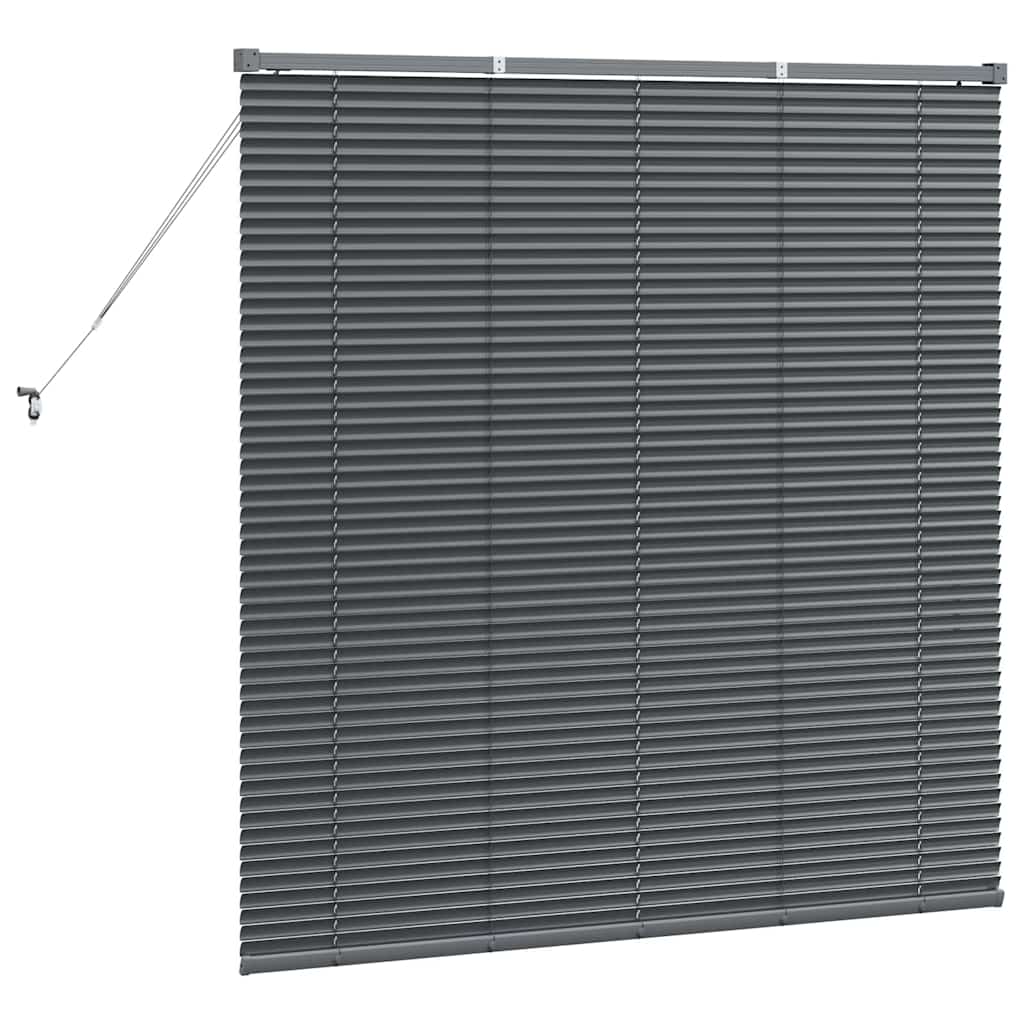 Venecijanski zastore Tamno siva 130 x 135 cm Aluminij