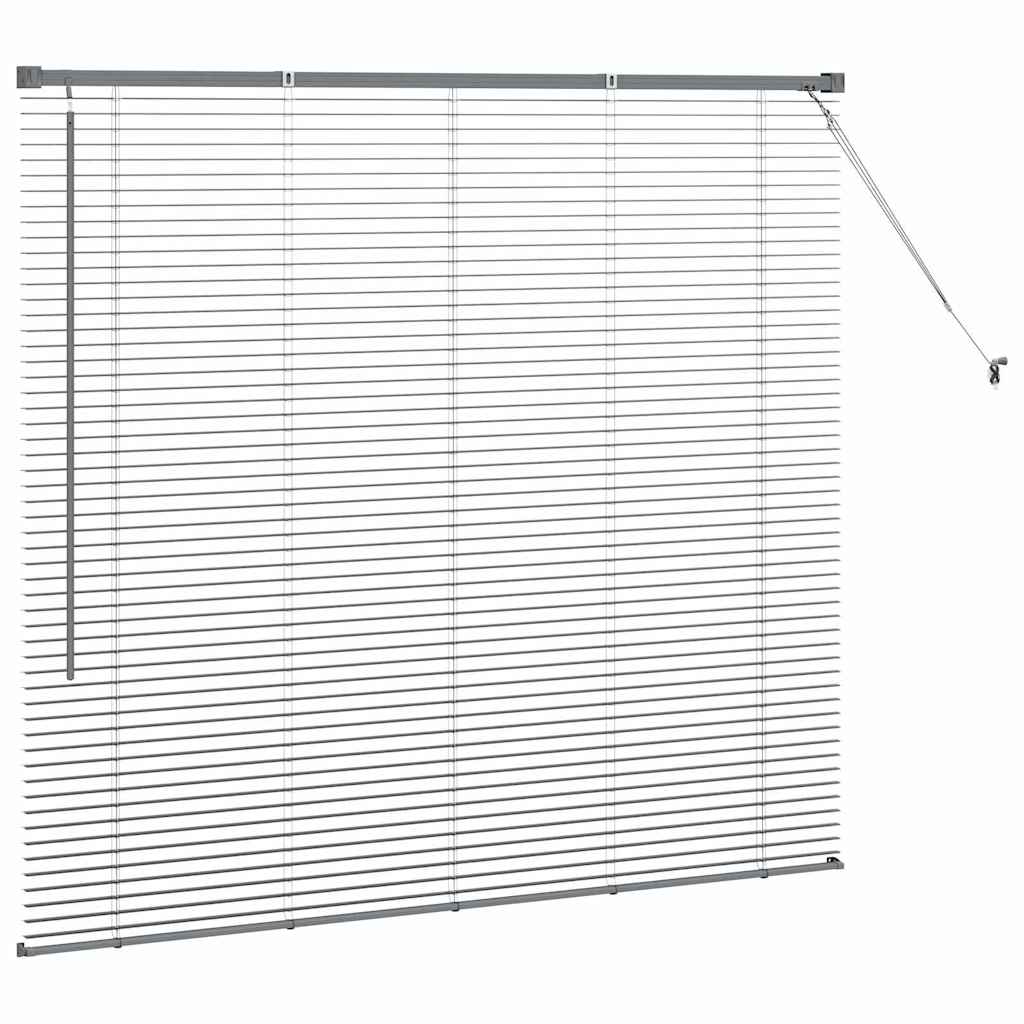Venecijanski zastore Tamno siva 130 x 145 cm Aluminij