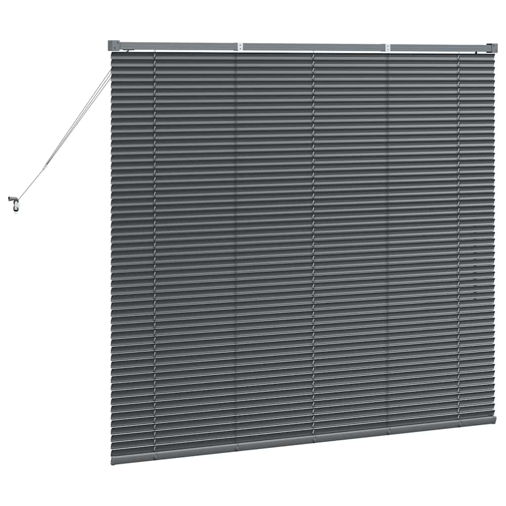 Venecijanski zastore Tamno siva 130 x 145 cm Aluminij