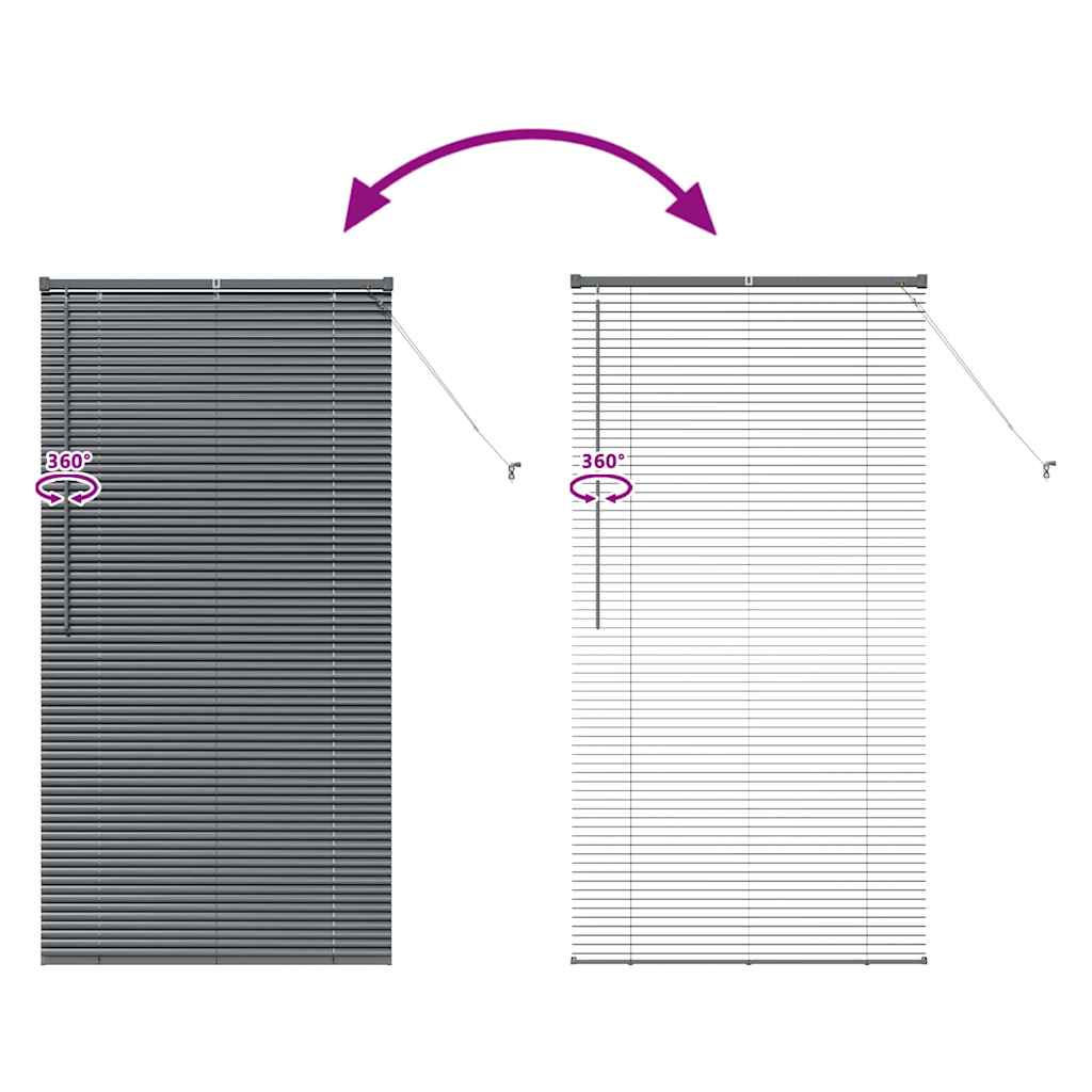 Venecijanski zastore Tamno siva 175 x 85 cm Aluminij