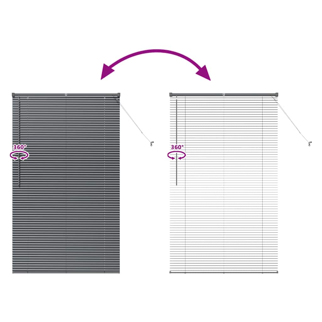 Venecijanski zastore Tamno siva 175 x 105 cm Aluminij