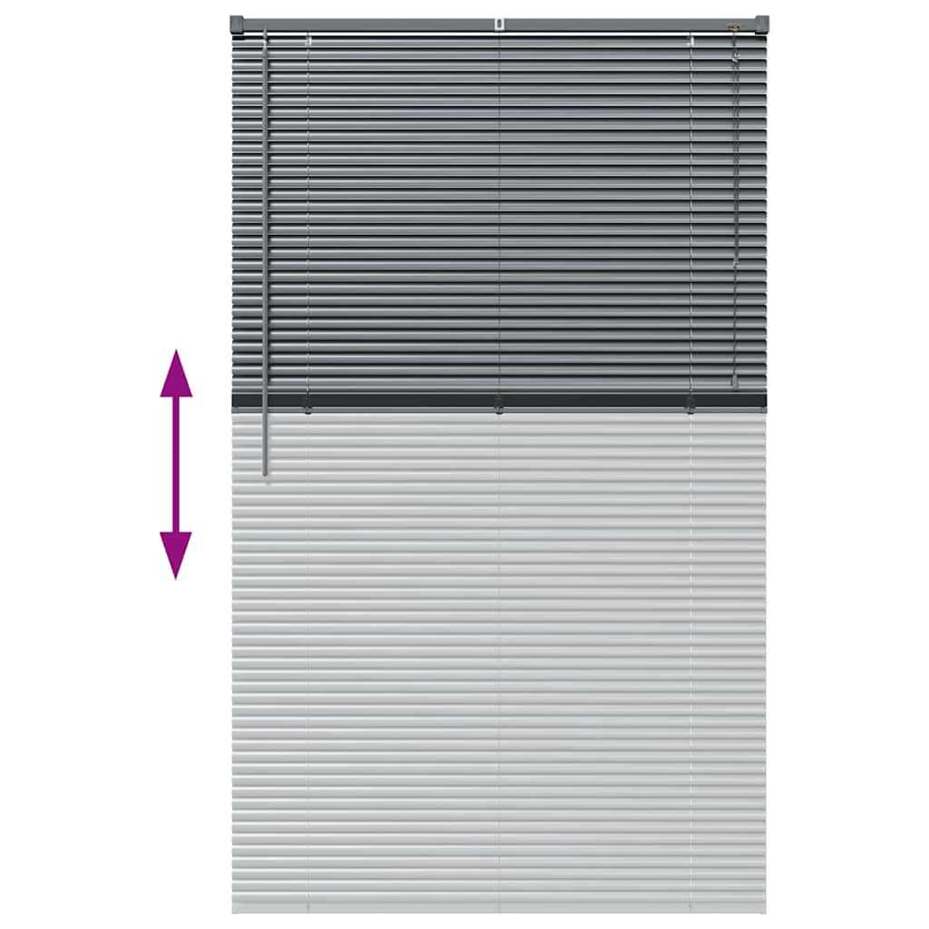 Venecijanski zastore Tamno siva 175 x 105 cm Aluminij