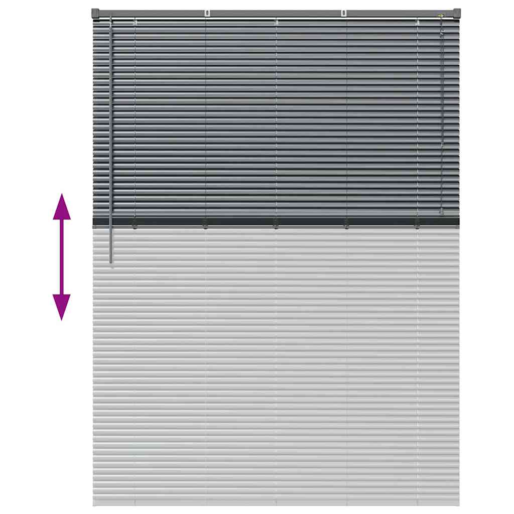Venecijanski zastore Tamno siva 175 x 135 cm Aluminij