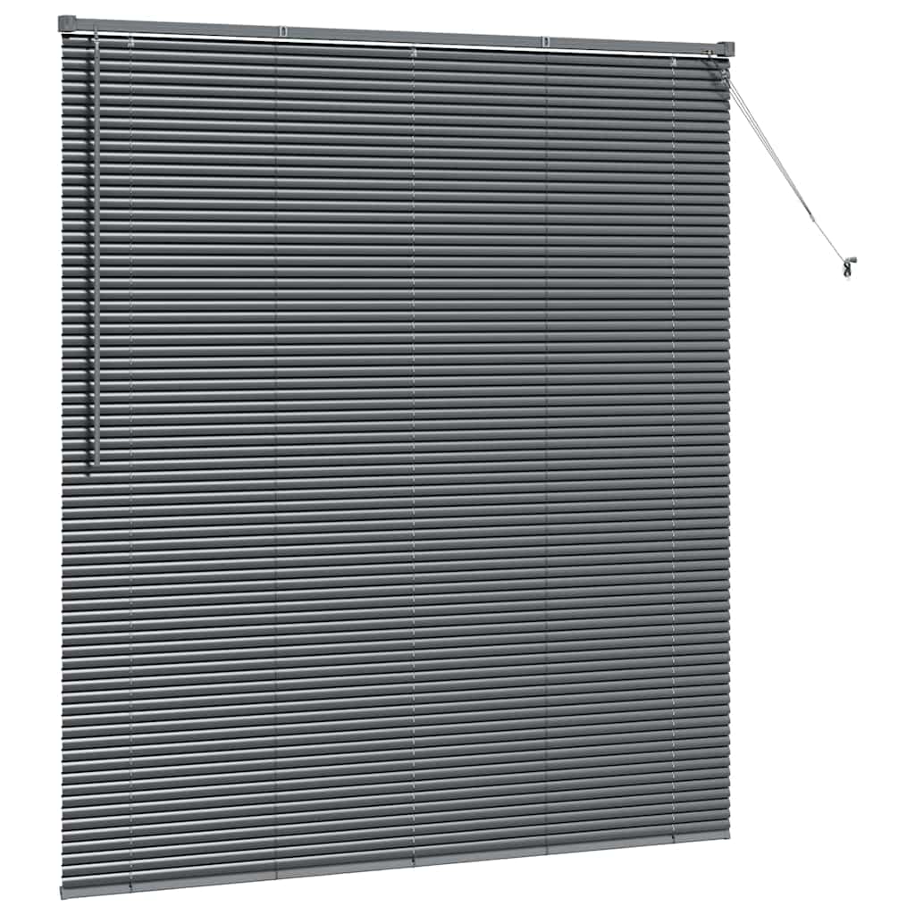 Venecijanski zastore Tamno siva 175 x 155 cm Aluminij