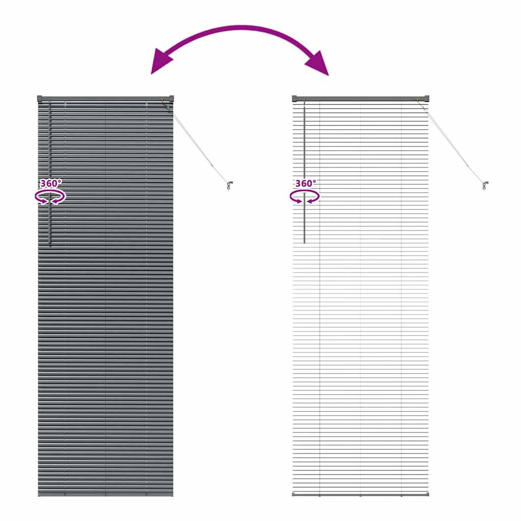 Venecijanski zastore Tamno siva 220 x 80 cm Aluminij