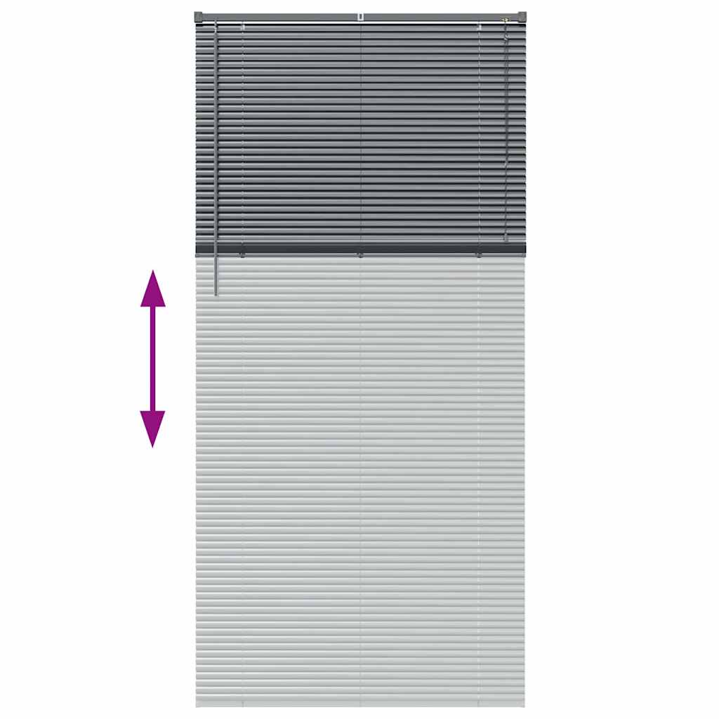 Venecijanski zastore Tamno siva 220 x 100 cm Aluminij