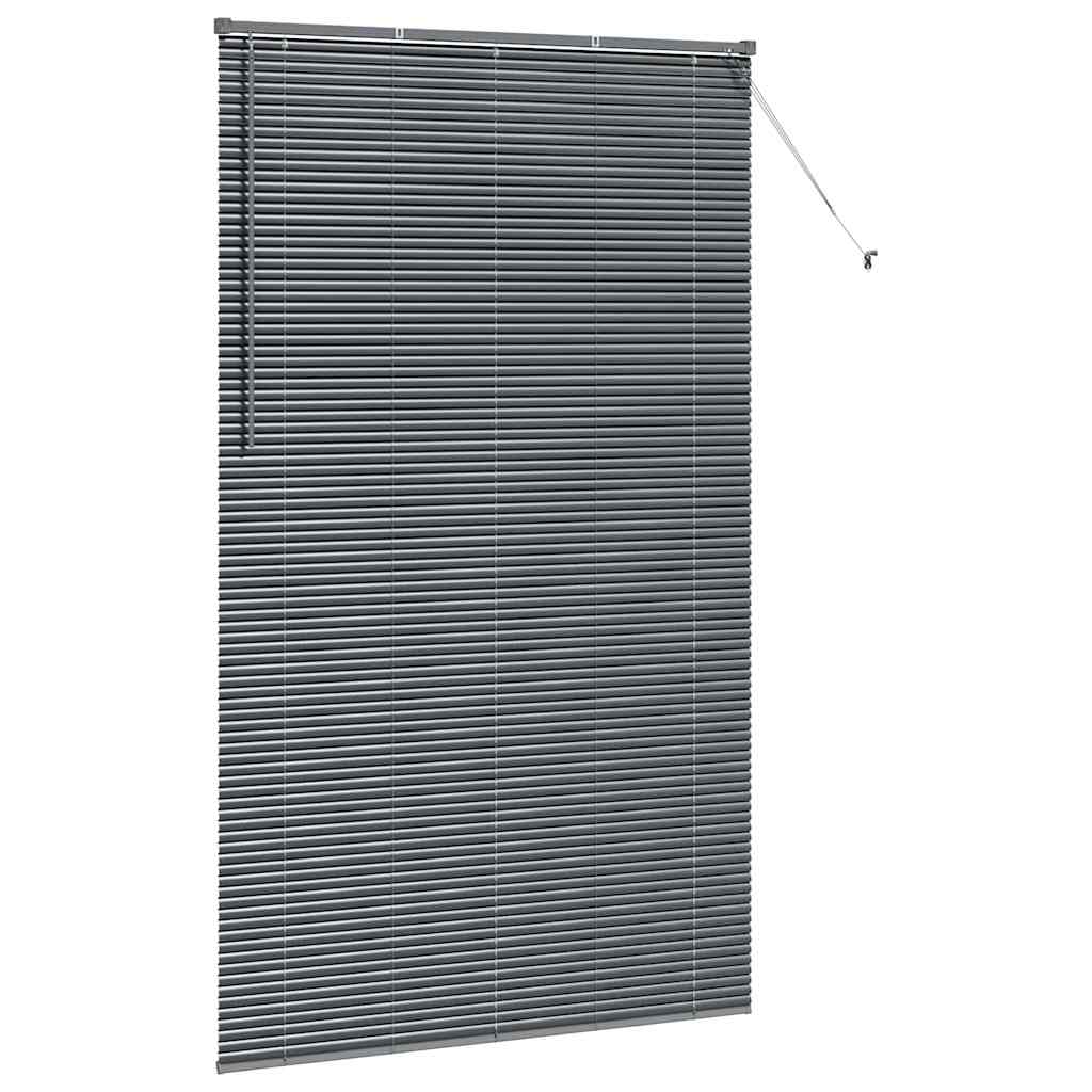 Venecijanski zastore Tamno siva 220 x 125 cm Aluminij