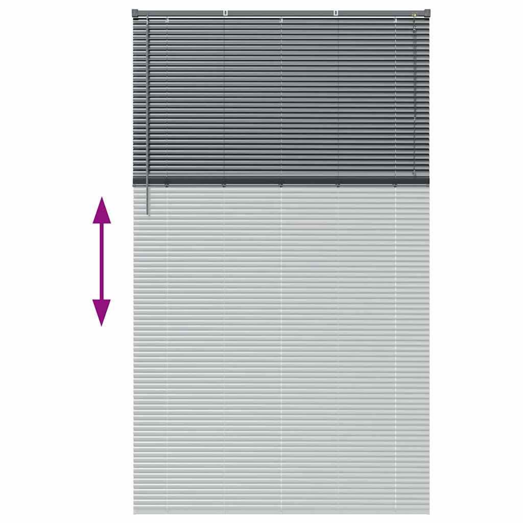 Venecijanski zastore Tamno siva 220 x 130 cm Aluminij