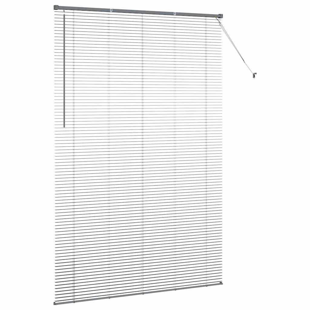 Venecijanski zastore Tamno siva 220 x 140 cm Aluminij