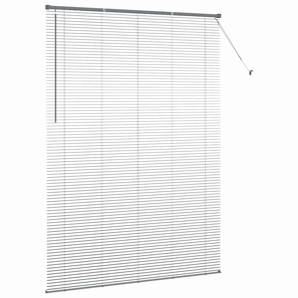 Venecijanski zastore Tamno siva 220 x 160 cm Aluminij