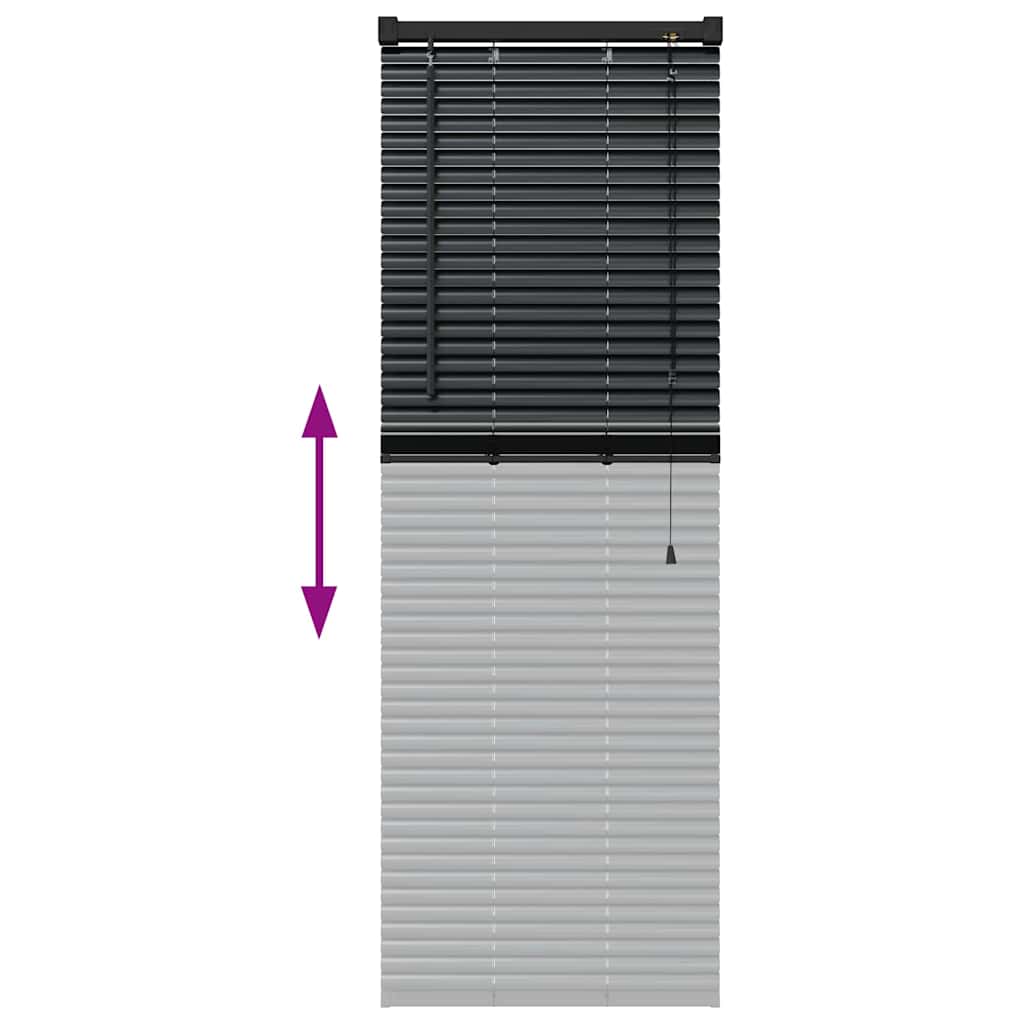 Venecijanski zastore Crna 130 x 45 cm Aluminij