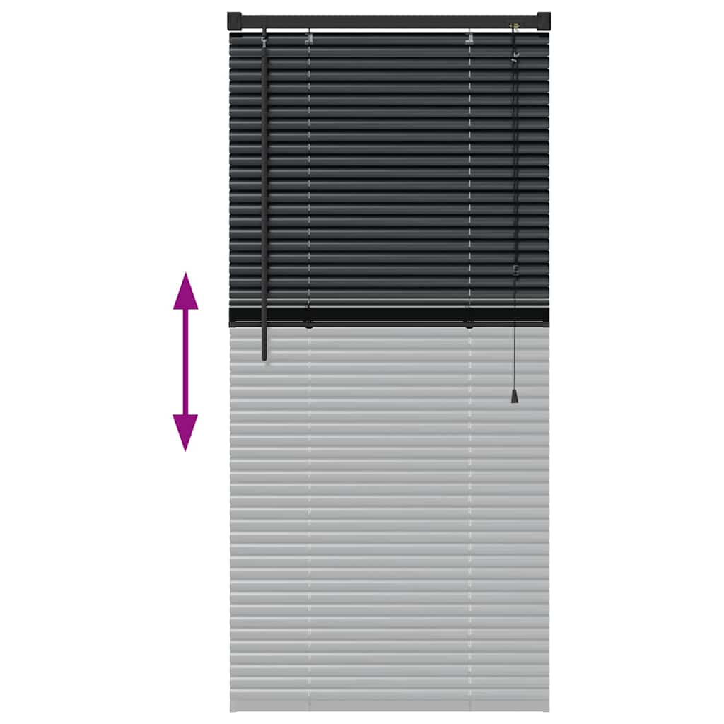 Venecijanski zastore Crna 130 x 60 cm Aluminij