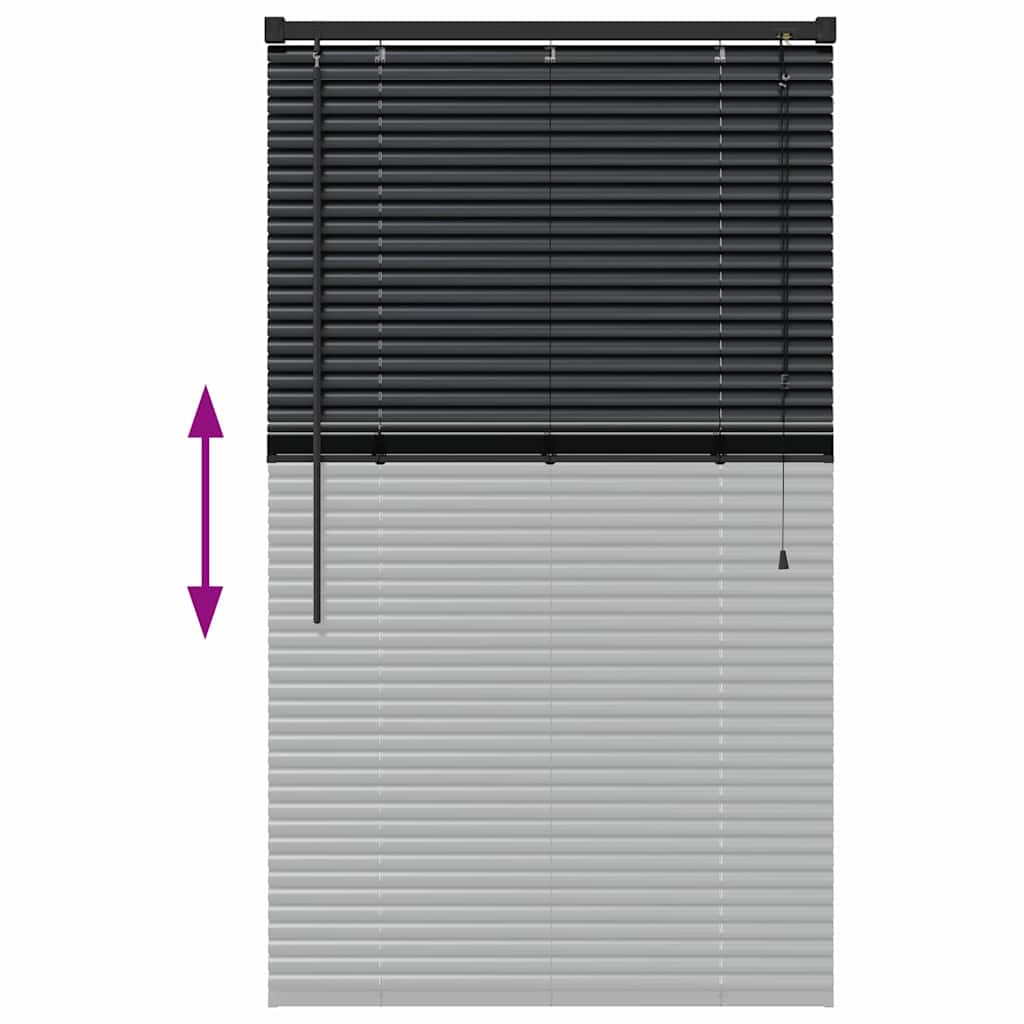 Venecijanski zastore Crna 130 x 75 cm Aluminij