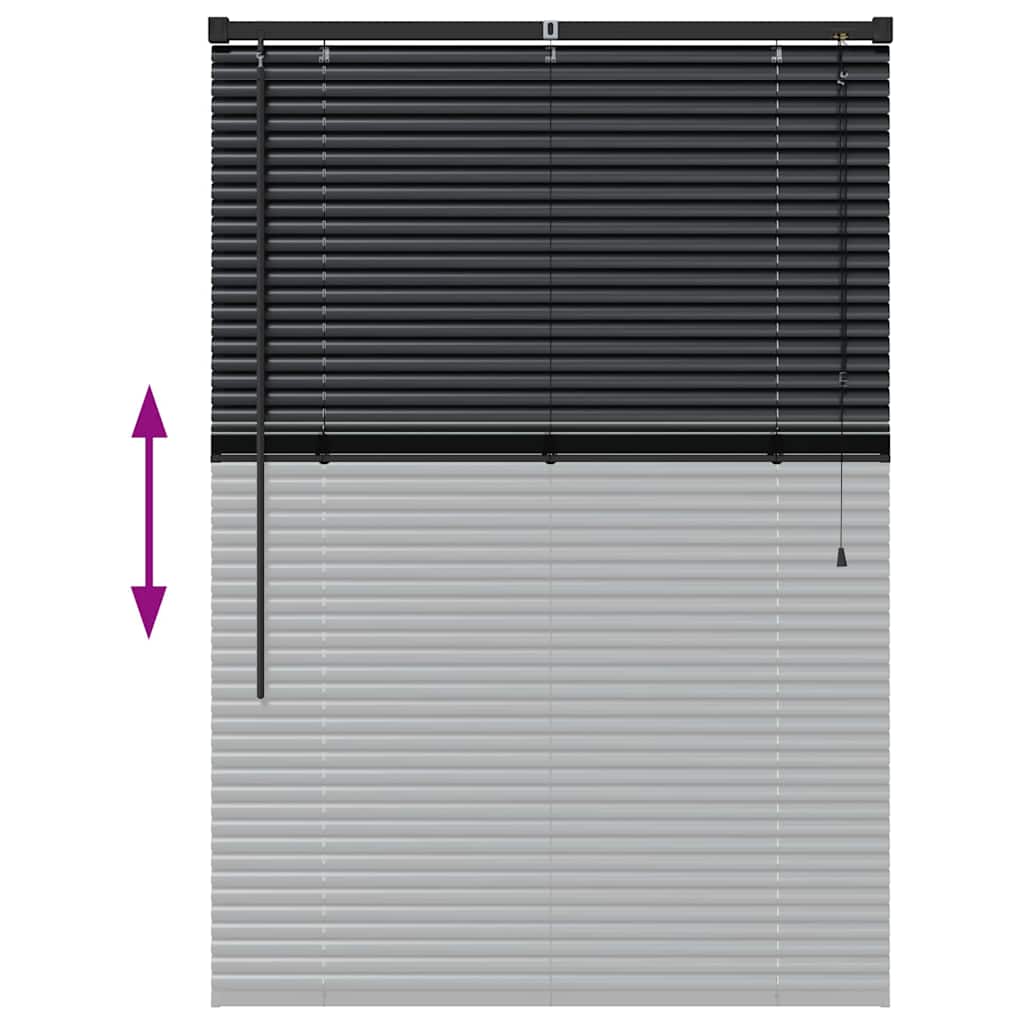 Venecijanski zastore Crna 130 x 90 cm Aluminij