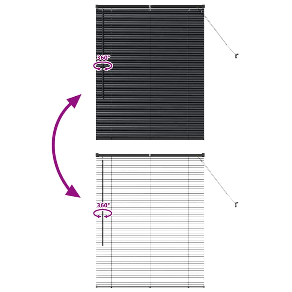 Venecijanski zastore Crna 130 x 105 cm Aluminij