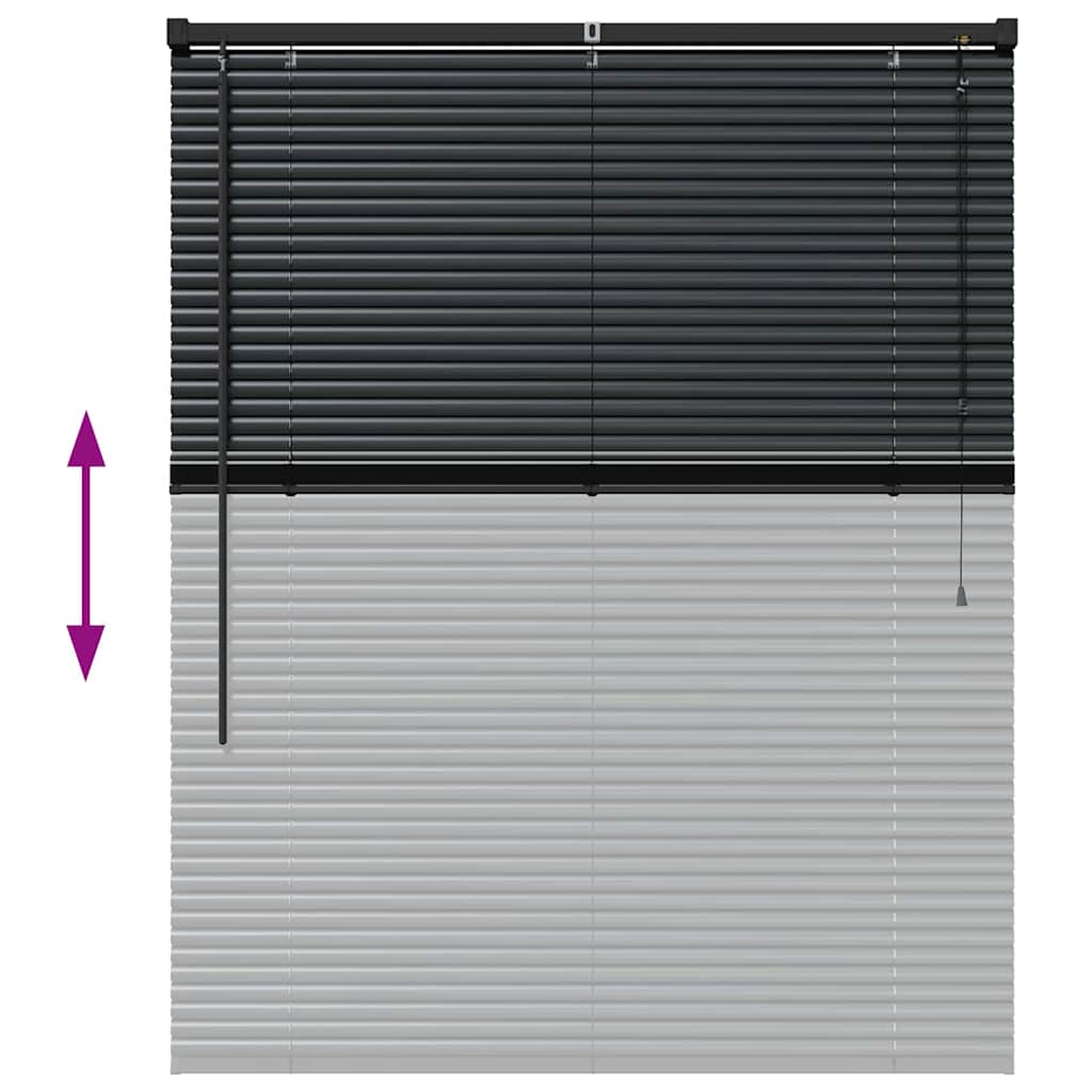 Venecijanski zastore Crna 130 x 105 cm Aluminij