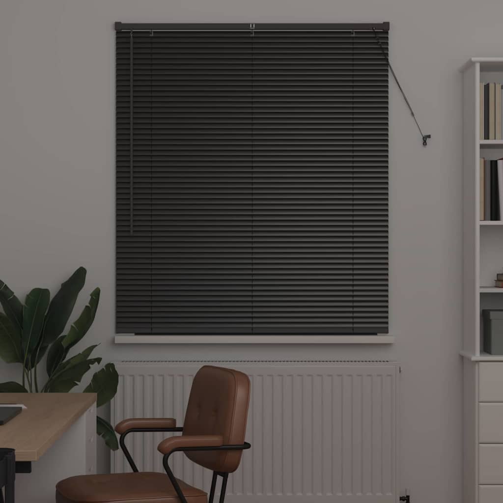 Venecijanski zastore Crna 130 x 120 cm Aluminij