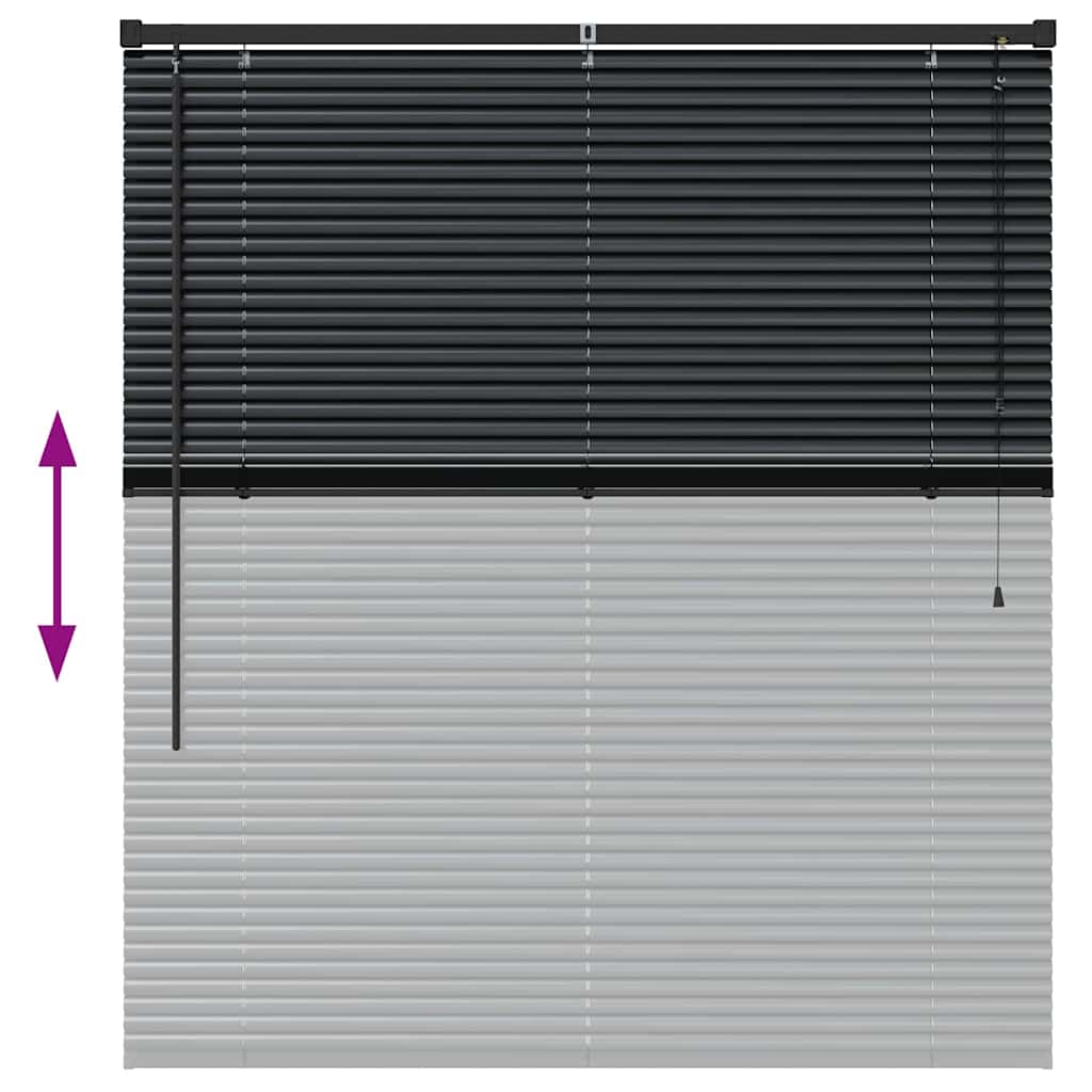 Venecijanski zastore Crna 130 x 120 cm Aluminij