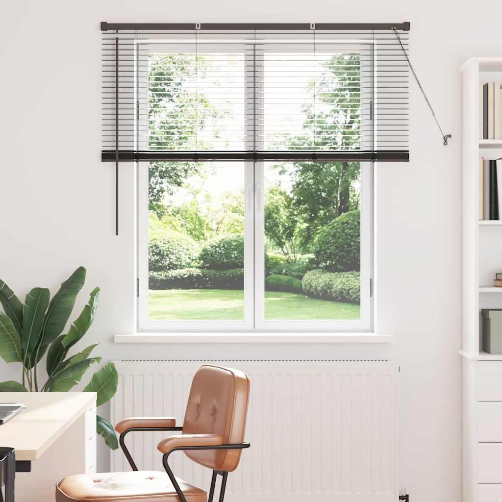 Venecijanski zastore Crna 130 x 125 cm Aluminij