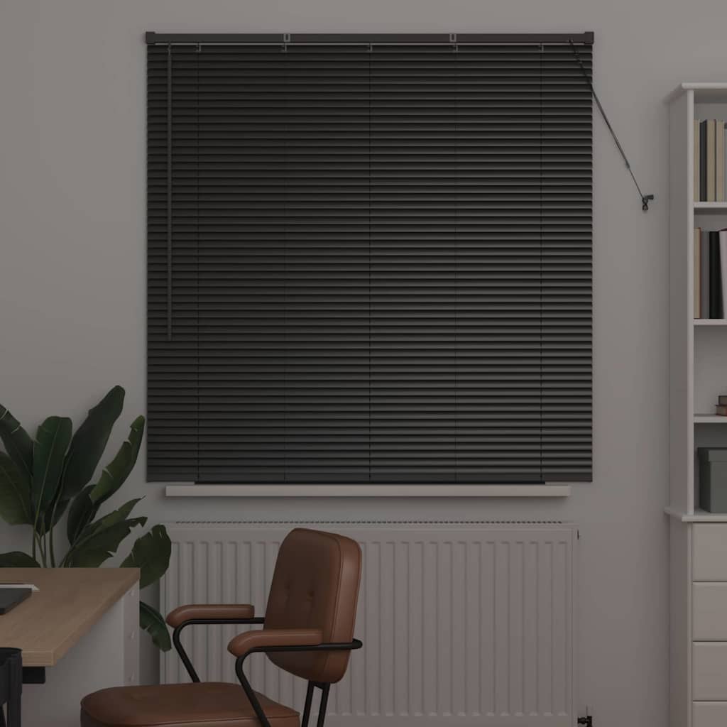 Venecijanski zastore Crna 130 x 135 cm Aluminij