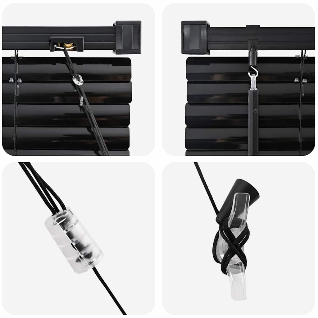 Venecijanski zastore Crna 175 x 140 cm Aluminij