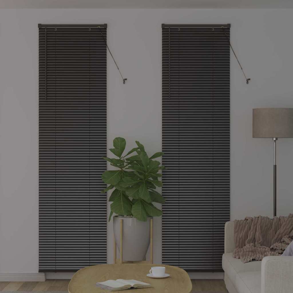 Venecijanski zastore Crna 220 x 65 cm Aluminij