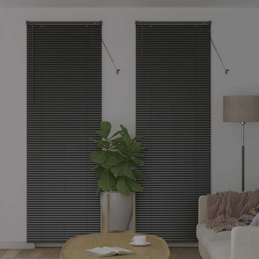 Venecijanski zastore Crna 220 x 70 cm Aluminij