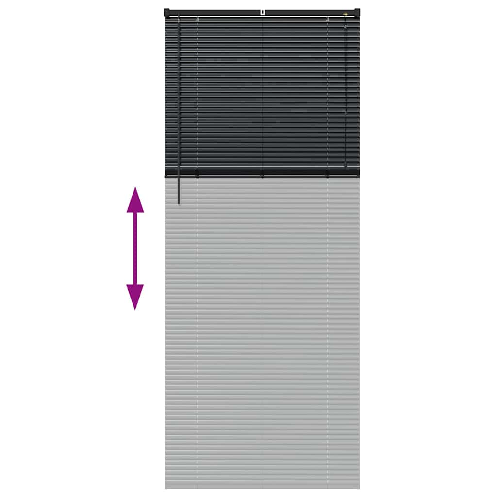 Venecijanski zastore Crna 220 x 90 cm Aluminij