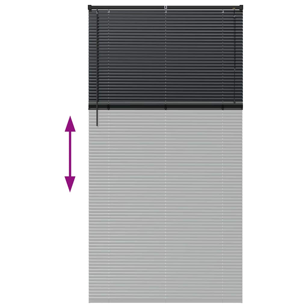 Venecijanski zastore Crna 220 x 120 cm Aluminij