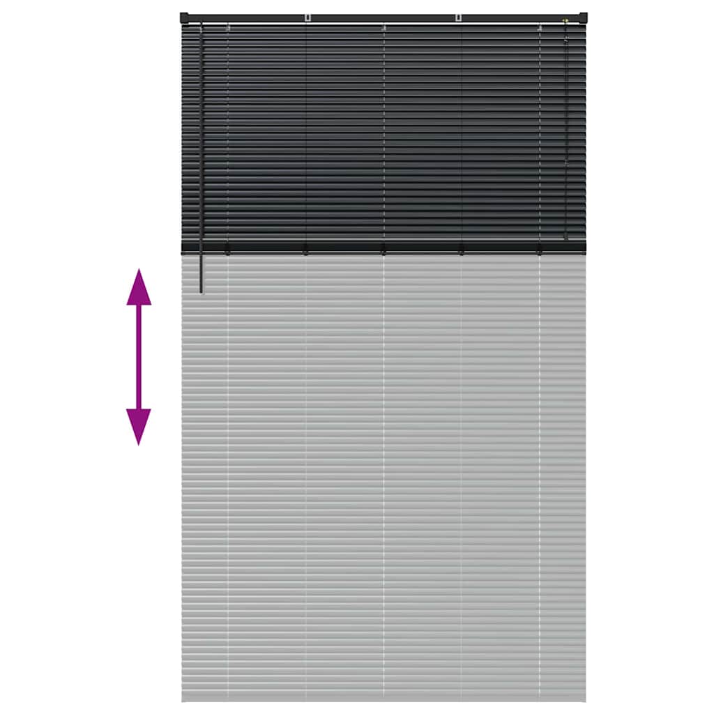 Venecijanski zastore Crna 220 x 125 cm Aluminij