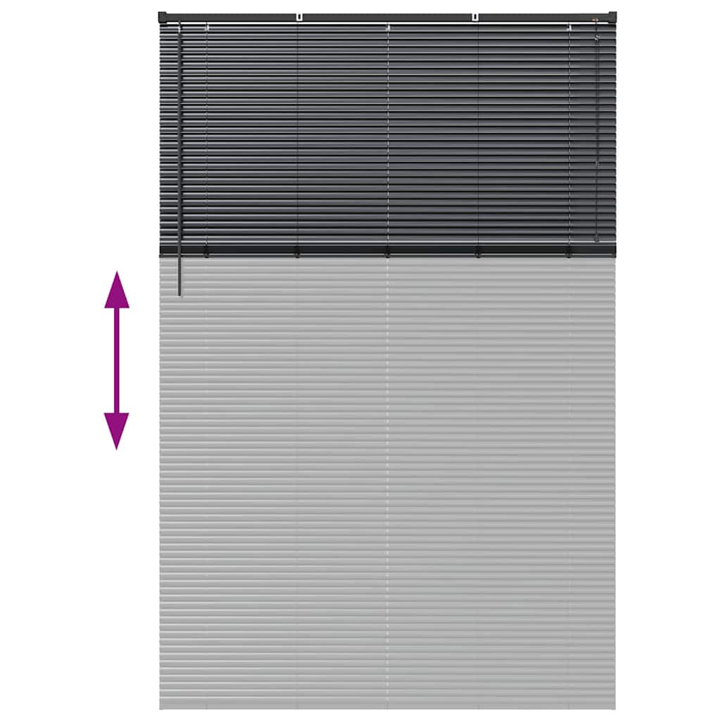 Venecijanski zastore Crna 220 x 140 cm Aluminij