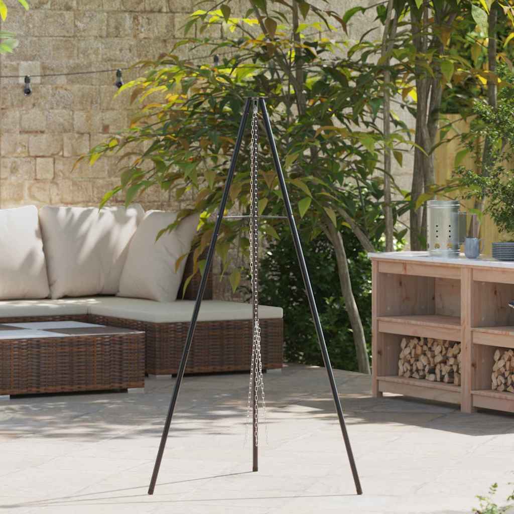 Tripod za logorsku vatru Crna 92 x 92 x 151,5 cm Čelik