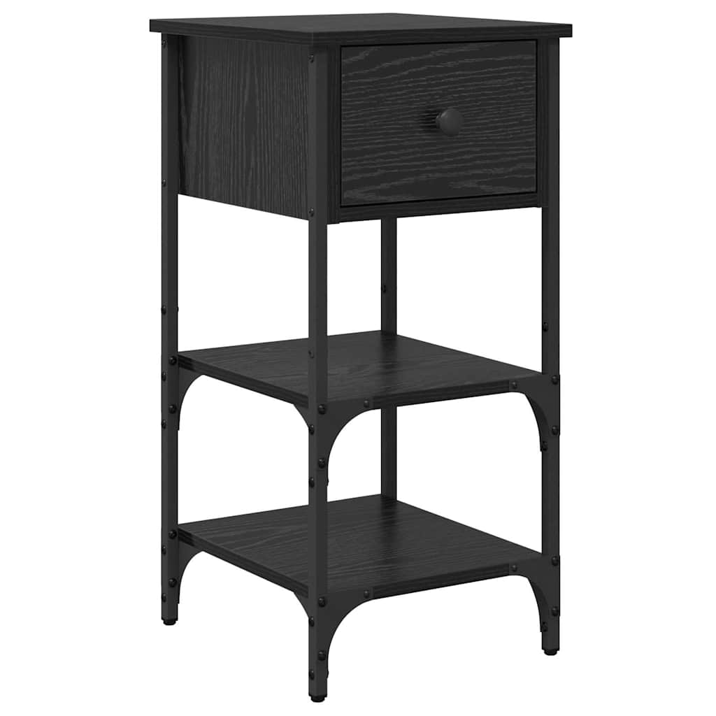 Noćni ormar s ladicama 2 pcs Crni hrast 33.5 x 36 x 70 cm