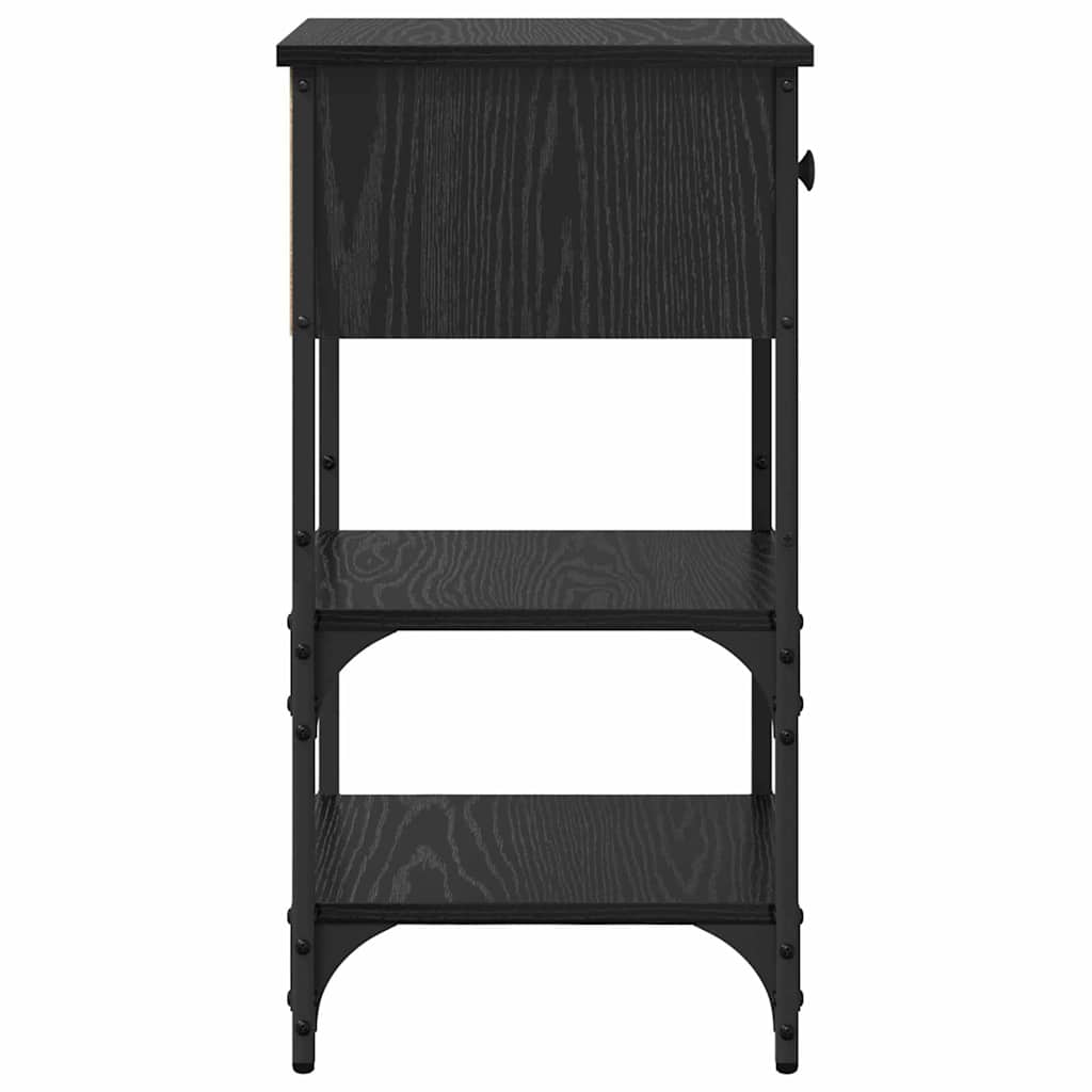 Noćni ormar s ladicama 2 pcs Crni hrast 33.5 x 36 x 70 cm