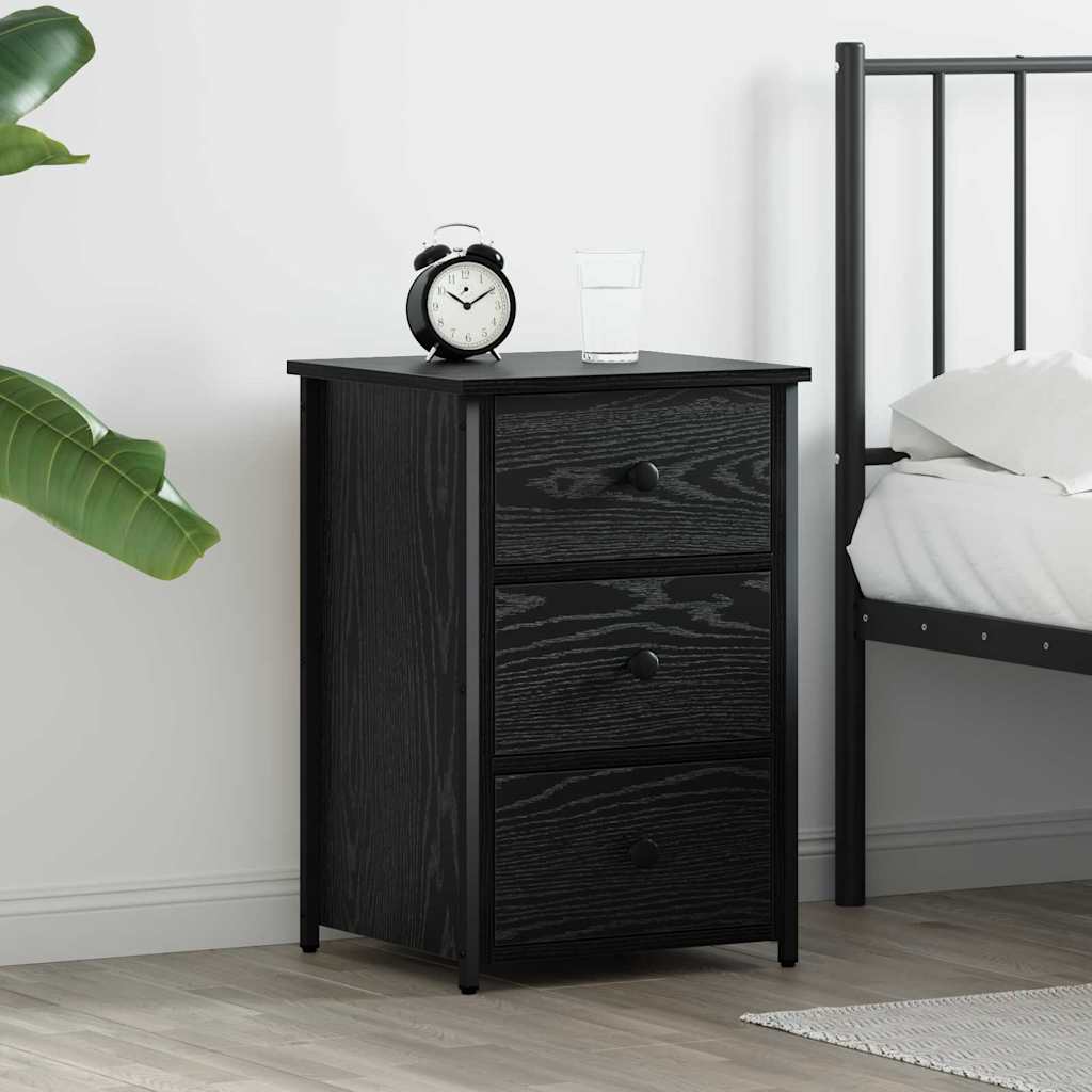 Noćni ormar Crni hrast 40 x 36 x 60 cm Čvrsto drvo iz reciklaže